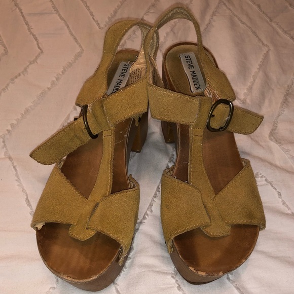 Steve Madden Wooden Platform Shoes - Picture 2 of 5